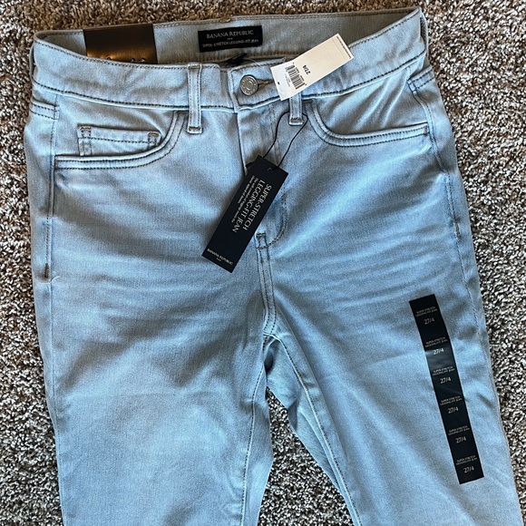 Banana Republic Super Stretch Legging-Fit Skinny Jean Light Blue Brand NWT - Picture 2 of 5